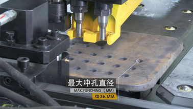 Konstrukcja stalowa Hydrauliczna maszyna do wykrawania i znakowania płyt CNC Średnica otworu 26 mm