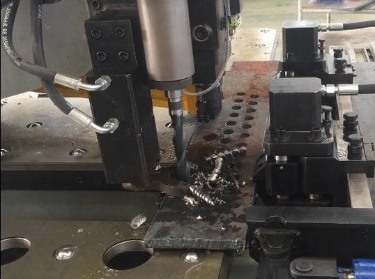 1200KN Servo Feed Drilling Force Cnc Plate Drill Drilling Machine Z 26mm Max Punching Diameter