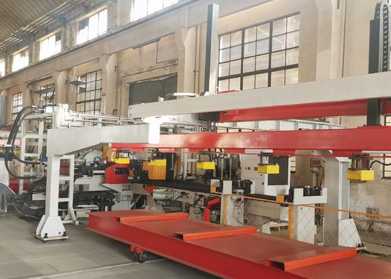 4000 - 8000mm Długość Płaska Płyta Wzdłużna Belki Samochodowej 1200KN Nominalna Siła Linia Produkcyjna do Wykrawania CNC Model FPCP120