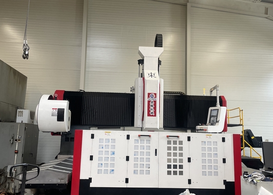 Wysokość bramy 800 mm Obrabiarka bramowa CNC do wiercenia płyt kołnierzowych Stożek wrzeciona BT50