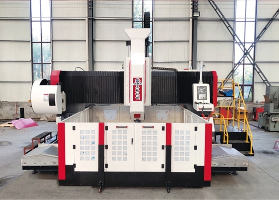 Wysokość bramy 800 mm Obrabiarka bramowa CNC do wiercenia płyt kołnierzowych Stożek wrzeciona BT50