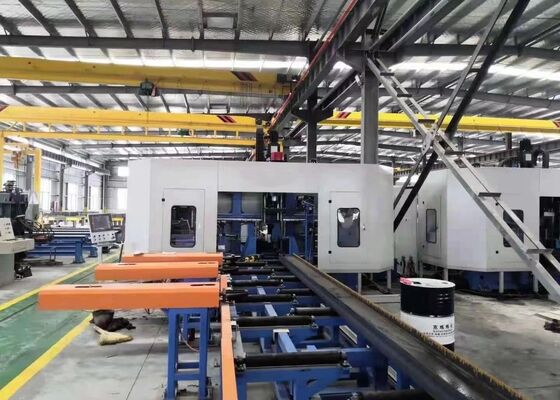 Przemysł budowlany mostów CNC Beam Drilling And Sawing Machine Line dla stali kanałowej