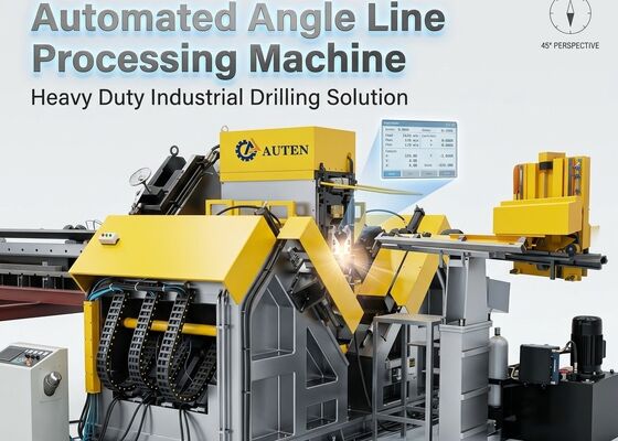 Używany do stalowej ramy wiertarki kątowej Cnc Linia maszynowa z układem hydraulicznym