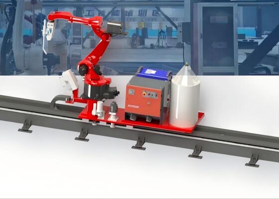 Robot spawalniczy z ramieniem 2010 mm do spawania szyn ortogonalnych dla belek dźwigowych i słupów z profili dwuteowych
